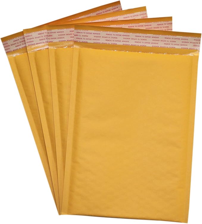 Secure Seal #4 9.5x14.5 Kraft Bubble Mailers Padded Shipping Envelopes (Pack of 400)