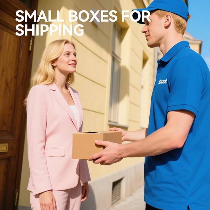 Small Shipping Boxes 3.5x3.3x1.6 Inches, 50-Pack Brown Corrugated Cardboard Gift Boxes for Mailing, Packaging & Storage