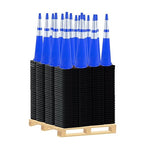 360 Pack 36" Blue Traffic Cones with Black Base – Large Bulk Safety Cones for Commercial Use, Road Work, and Event Setup (360, Blue, 36 Inch)