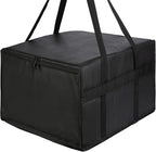 musbus Pizza Carrier Insulated Bags Large for Deliveries, Insulated Pizza Carrier Delivery Bag 20 x 20 inch inches Food Bag for Personal and Professional Use (Black), Black, 20W x 20D x 14H, Modern