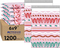 Metronic Poly Mailers 6x9 Inch 1200pc Shipping Bags for Clothes,Self Adhesive Shipping Envelopes for Small Business,Waterproof Mailers Poly Bags for Shipping,Packaging Mailing Bags Pink Squiggles