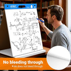 AFMAT Tabletop Sticky Easel Pad, 20 x 23 in Portable Easel Stands for Teachers, Super Sticky & Bleed-Resistant, Self-Stick Easel Paper for Office/Classroom/Training/Presentation, 20 Sheets/Pad, 8 Pads