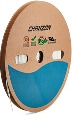 Chanzon 2:1 Ratio - 80Ft Roll - 3/32" (2.5mm) Heat Shrink Tubing 2:1(25M Total Length) White Polyolefin Sleeving Wrap Shrinking 2 to 1 1pcs