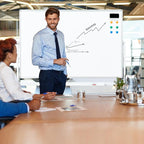 Large Dry-Erase Rolling Magnetic Whiteboard - 48 x 32 Inches White Board Height Adjust Double Sides Mobile Portable Easel on Wheels, Dry Erase Board with Stand for Office, Home & Classroom