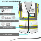 Custom Safety Vest High Visibility Customize Class 2 for Men Personalized Two Tone Logo Work Vests for Construction