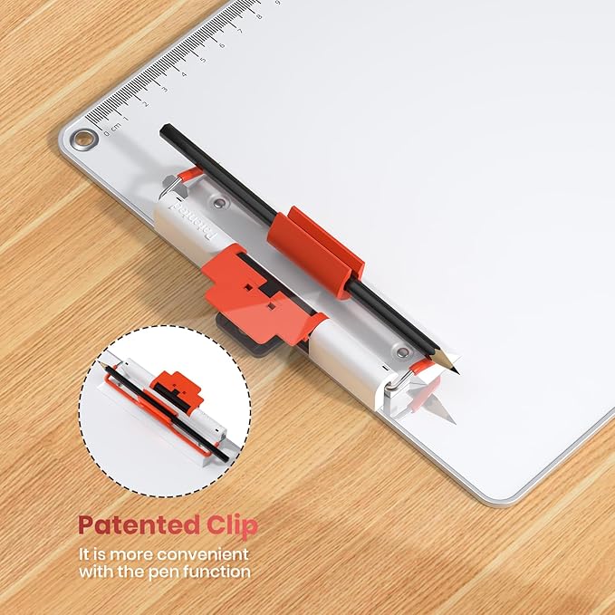 Clipboards with Pen Holder A4 Size 12.5x9 Inch Aluminum Protection Clip Board for Classrooms, Offices, School, Doctor, Coaches [Upgraded Clip] [White-Red, 2 Pack]