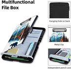 Clipboard with Storage Box & Pen Holder,Heavy Duty Clip Boards 8.5x11 for Nursing,High Capacity,School & Office Supplies,Mountain Bear Autumn