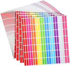 Tallew 2800Pieces 10 Color Coding Labels Rectangle Colored Stickers Assorted Removable Stickers for Classrooms Offices Labeling Marking(0.5" X 1.77")
