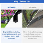 ADAVIN Tall Garden Fence Animal Barrier, 54 in(H) Dog Fence Outdoor for Yard, Wide Door Low Threshold 8 Panels Total 17.7 Ft(L) Dog Fencing,Temporary Fences for Medium/Large Pets（No Gate）