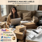 Arkscan SL500 4x6 Fanfold Shipping Label (500 Pages per Stack) for Arkscan 2054N, 3044C & Zebra Compatible Printers, Direct Thermal, White