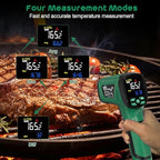Infrared Thermometer Gun,SQECH Laser Thermometer Gun -40℉～2192℉(-40℃～1200℃),50:1 Non-Contact High Temp Thermometer with Thermocouple Probe,Color Backlight,Adjustable Emissivity,for Industry&Home