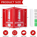 GicnKeuz Fire Extinguisher Sign with Down Arrow, 8" x 6" Fire Extinguisher Two-Sided Acrylic Projecting V-Sign, Including Screws, Easy to Install, Home Office/Business Use (8 Pack)