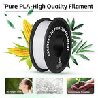 Geeetech 3D Printer Filament, PLA Filament 1.75mm Bundle 2kg for 3D Printer, Dimensional Accuracy +/- 0.02 mm (White 2-Pack)