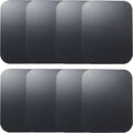 SALEX Replacement Metal Plates Set for Magnetic Car Phone Holder, Wall & Air Vent Mount, Cases, Magnets. Kit of 8 Black Rectangular Iron Discs Without Holes. 3M Adhesive Backing. Steel Sheets, 8 Pack.