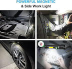 UV Flashlight Blacklight, USB Rechargeable Flashlights Magnetic Flashlight with ‎SideLight, Black Light, COB Work Light, Zoomable, Waterproof Worklight, Pet Urine,1 Pack