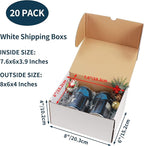 WIFTREY 8x6x4 Shipping Boxes 20 Pack for Small Business, White Corrugated Cardboard Mailer Boxes, Small Mailing Gift Boxes for Packaging