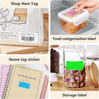 1x2 Inch Thermal Labels,500PCS Rectangle Stickers,Waterproof Removable Blank Stickers for Address,Jars,Freezer Containers & Pantry Organization,Pink