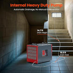 Abestorm 198 Pint Commercial Dehumidifier with Pump and Drain Hose for Crawlspace, Basement, Large Space up to 2,600 sq.ft, Industry Water Dmage Unit, Auto Defrost, Compact