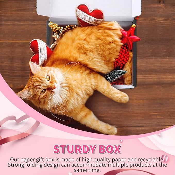Spakon 50 Packs Shipping Boxes Cardboard Corrugated Mailer Packaging Boxes for Small Business Cute Small Box Cardboard Carton Box Mailers for Packaging Product(Black,6 x 4 x 1.6 Inches)