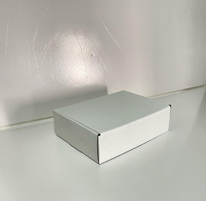 7x5x2 Shipping Boxes Set of 50, White Small Corrugated Cardboard Box, Mailer Box
