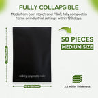 Mailing Pouches 10x13 inch - Plant-Based Materials, Double Seal Closure, Tear Resistant, Extra Thick Design - 50 Reusable Shipping Bags