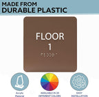 Forest ADA Floor 1 Sign with Braille – Made from Durable Acrylic and Ready to Mount