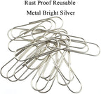 HAHIYO Paper Clips Sturdy 4 inches Length 14 Pack Paperclips Heavy Duty Tight Grip Rust Proof Reusable Metal Bright Silver for Home Office School