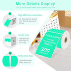 3 x 5 inch Home Moving Box Labels for Storage Bins 300pcs Colored Blank Label Sticker for Shipping Thermal Printer Color Coding Rectangle Moving Labels for Packing Boxes,Watercolor Green