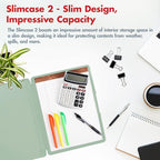 Dexas Slimcase 2 Plastic Clipboard with Storage and Side Opening, Foam Green Rose Gold, Office Supplies Clipboards to Organize, Carry and Store, A4 Holder, Nursing Clipboards