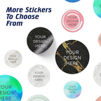 100 Custom Vinyl Stickers - Upload Your own Image, Text, Design, Logo - Personalized Logo Labels for Handmade, Packaging, Bottle, Jars, Candle, Brand Stickers (Black Gold Marble, 6x6)