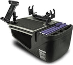 AutoExec AE-GMCD-PI-PS-PM-TAB-GT GripMaster Car Desk for Your Vehicle Workstation and Mobile Office, Grey with 400 watt Power Inverter, Printer Stand, Phone Mount and Tablet Mount