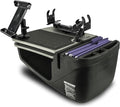 AutoExec AE-GMCD-PM-PS-TAB-GT GripMaster Car Desk for Your Vehicle Workstation and Mobile Office, Grey with Phone Mount, Printer Stand and Tablet Mount