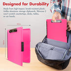 Dexas Slimcase 2 Plastic Clipboard with Storage and Side Opening