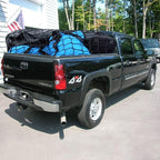 Bungee Cargo Net 4' x 6' Stretchable to 8' x 12' for Pickup Truck Bed Trailer Luggage Net Heavy Duty Tie-Down Mesh with 12 Pcs Hooks and Metal Carabiner Clips