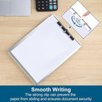 ZCZN Recycled Aluminum Storage Clipboard, Clipboard Box, Form Holder, Suitable for School, Office, Jobsite or Medical Staff, Silver