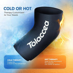 Elbow and Knee Ice Pack - Cold Ice Sleeve with Reusable Gel & Cold Therapy Compression for Knee, Shin Splints, Calf Strain, Flexible Ice Pack for Tennis Elbow, Tendinitis (Medium (Pack of 1), Black)