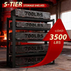 Metal Storage Shelves Unit,5-Tier Adjustable Heavy Duty Garage Shelving,3500LBS Garage Storage Industrial Shelves,Storage Racks,Steel Shelf Suitable for Shop,Warehouse,Basement