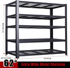 62" W 3050LBS Storage Shelves Unit,5 Tier Heavy Duty Metal Shelving Unit and Storage Large Rack,72" H x62 W x24 D Adjustable Metal Shelving Unit,Garage Shelves for Basement,Warehouse
