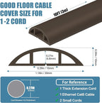 Floor Cord Covers for Wires 10FT Cable Hider Wire Cover Self Adhesive Cord Hider Floor for Offices, Homes, Workshops, Warehouses Cable Cavity 0.39" W x 0.27" H