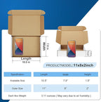 Famagic 30 Pack 11x8x2 Inch Small Shipping Boxes White Corrugated Cardboard Boxes Mailer for Small Business, Mailing Boxes for Packaging Bulk