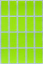 Royal Green Colored File Stickers 1.57 inch x 0.75 inch - Neon Yellow Color Code Label Rectangular (40 mm x 19 mm) - 300 Pack
