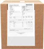 100 Count 10" x 12" Shipping Label Envelopes, Clear Packing List Pouches with Self-Adhesive Back, Top Loading for Shipping Labels Sleeves, for Packing Slips, Labels Invoices & Paperwork. GPI