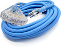 25 ft Extreme Cold Outdoor Extension Cord Waterproof - 12 Gauge Heavy Duty Extension Cord 25 ft - Lighted Outdoor Extension Cords with Multiple Outlets Oil-Resistant Flexible Cord - Watts Wire