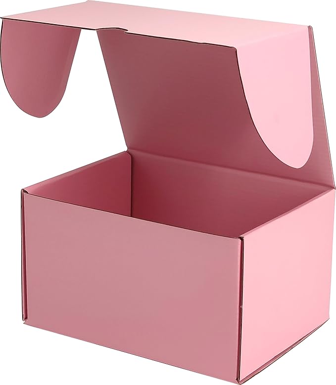 Pink Shipping Boxes for Small Business Pack of 15-12x9x6 inches Cardboard Corrugated Mailer Boxes for Shipping Packaging Craft Gifts Giving Products