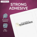 NextDayLabels - 3-7/16" x 2/3" Rectangular Sticker Labels for Printer - White Laser/Inkjet Printer Labels Return Address Labels Shipping Label Stickers (100 Sheets, 30 Per Sheet, 3000 Labels)