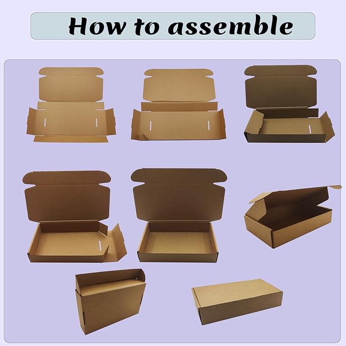 12x6x4 inches Shipping Boxes Bulk 20 Pack Brown, Corrugated Cardboard Box, Mailer Boxes for commerce Packaging and Holidays Gift, Small Giving Boxes for Wrapping Mailing Present
