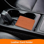 HARFINGTON Car Registration and Insurance Holder PU Leather Vehicle Glove Box Organizer Storage Accessories Car ID Holder with 8 Pockets for License ID Card Bank Card Documents, Red