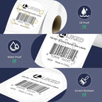 L LIKED 2" Round Direct Thermal Labels for Block, Permanent Adhesive Circle Label & Compatible with Rollo, Zebra and Other Desktop Printers (1 Roll, 750 Labels)