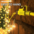 HUANCHAIN Outdoor Extension Cord 60 Foot Waterproof, 16/3 Gauge Flexible Cold-Resistant Appliance Extension Cable Outside, 10A 1250W 16AWG, 3 Prong Electric Cord Yellow, ETL