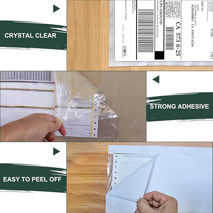 6''x9'' Clear Packing List Envelopes, Top Loading Shipping Label Envelopes Pouches, Adhesive Shipping Label Sleeves/Mailing Pouches for Shipping (50pcs)